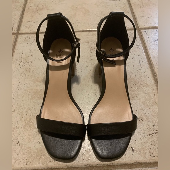 CALL IT SPRING Minimalist Black Ankle Strap Heels Size 6 - Picture 4 of 10